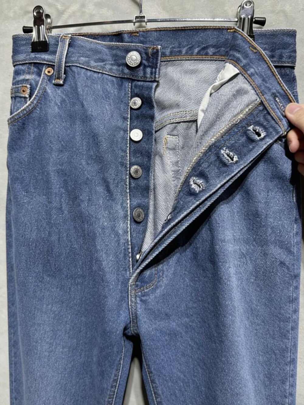 VTG Levi's 501xx Original Straight Jeans Mens 40x34 Blue Denim Button Fly USA - Picture 5 of 5